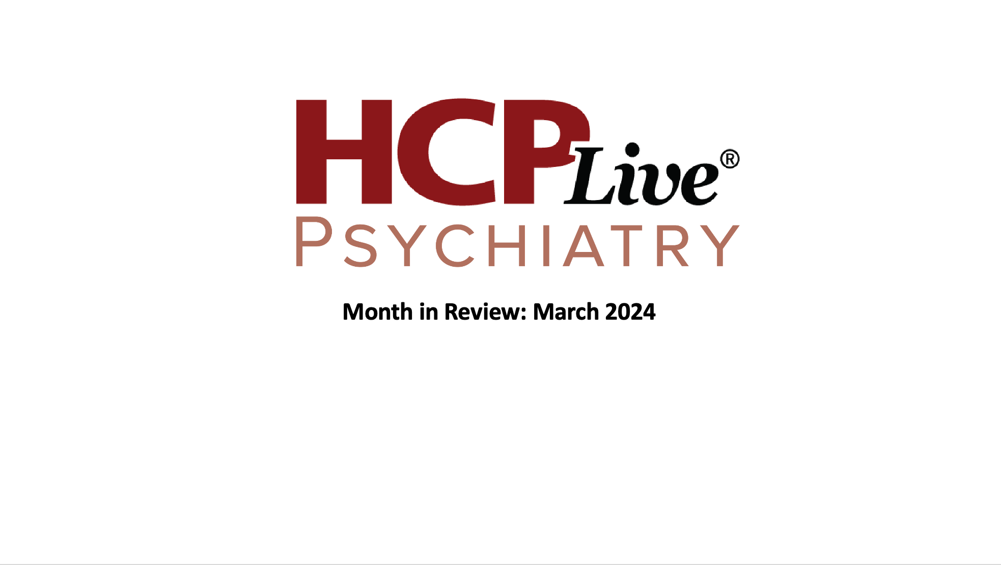 Psychiatry Month in Review: March 2024 - Vimarsana News