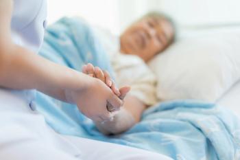 Asian patient in the hospital.