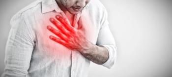 Man having chest pain.