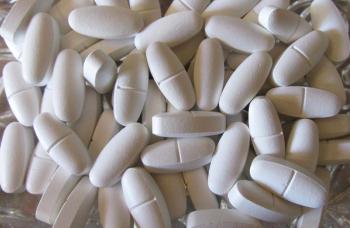 Large pile of calcium supplements