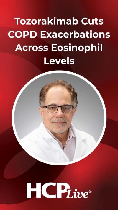 Tozorakimab Cuts COPD Exacerbations Across Eosinophil Levels