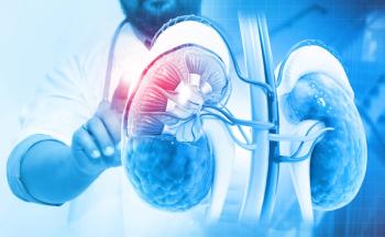 Digital illustration with a cross-sectional view of kidneys. | Credit: Adobe Stock