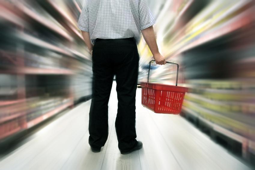A man in the supermarket