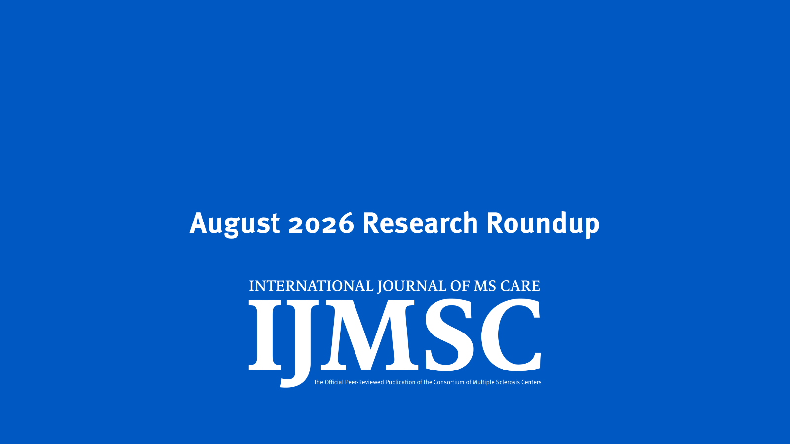 IJMSC August 2026 Research Roundup