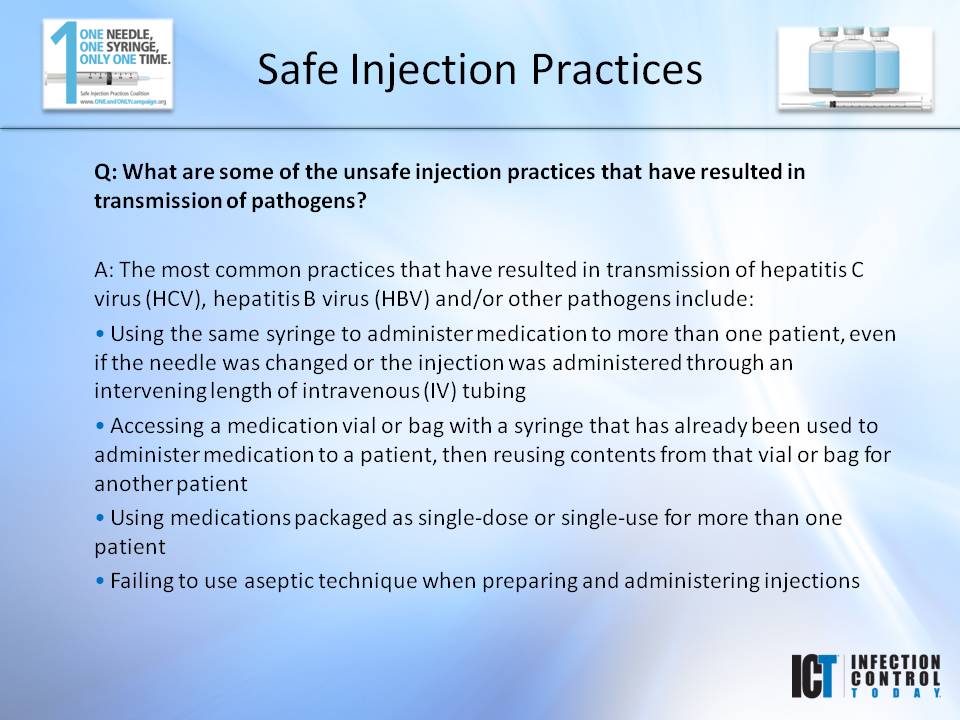 Slide Show: Safe Injection Practices