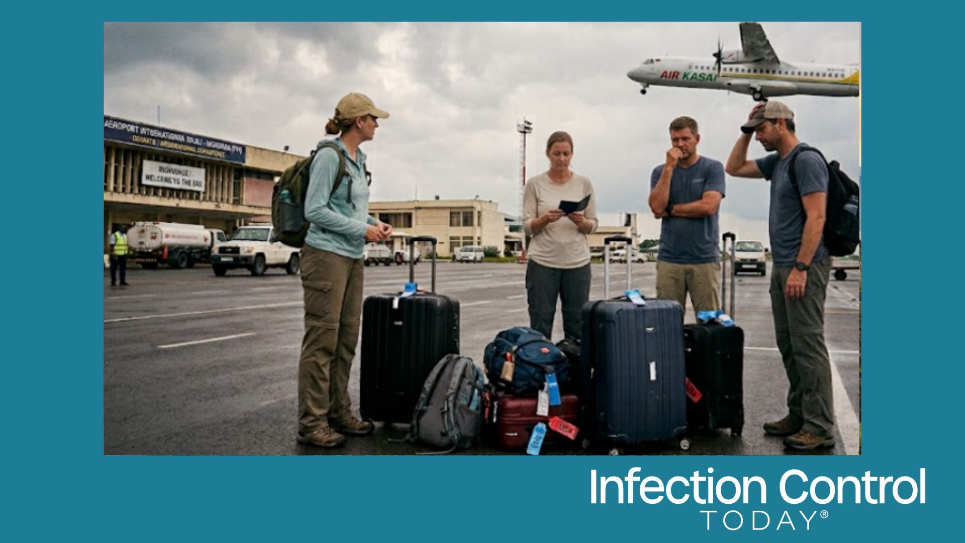 Health care workers at the airport. What issues does the new DoNot Board policy cause? (Image credit: Author with AI)