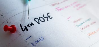 calendar with 4th dose written