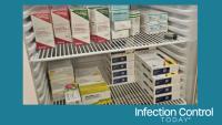 Pharmacy refrigerator fully stocked with medications, including insulin, vaccines, and injectable drugs requiring strict cold-chain storage.  (Adobe Stock by 1905406349 by Semi)