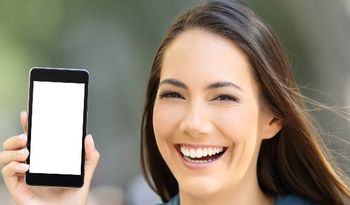 Health care worker playing video game on phone