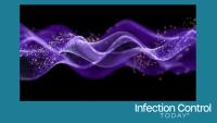 A depiction of ultraviolet energy as a purple wave on a black background (Adobe Stock 1037776490 by EAStevens)