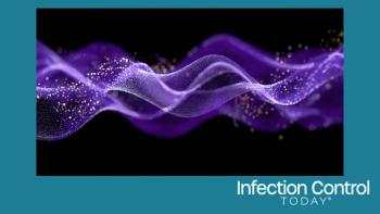 A depiction of ultraviolet energy as a purple wave on a black background (Adobe Stock 1037776490 by EAStevens)