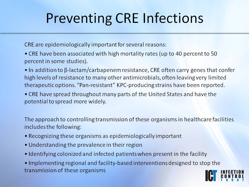 Slide Show: Preventing CRE Infections