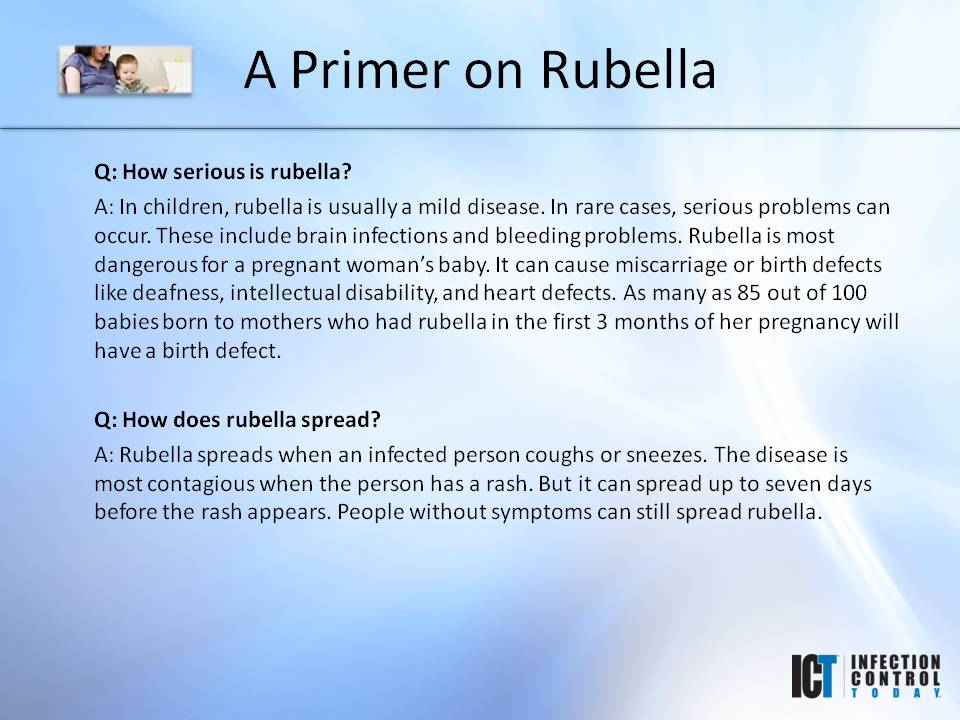 Slide Show: A Primer On Rubella | Infection Control Today