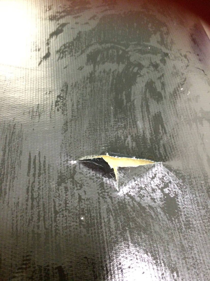 Mattress tear (image courtesy of author)