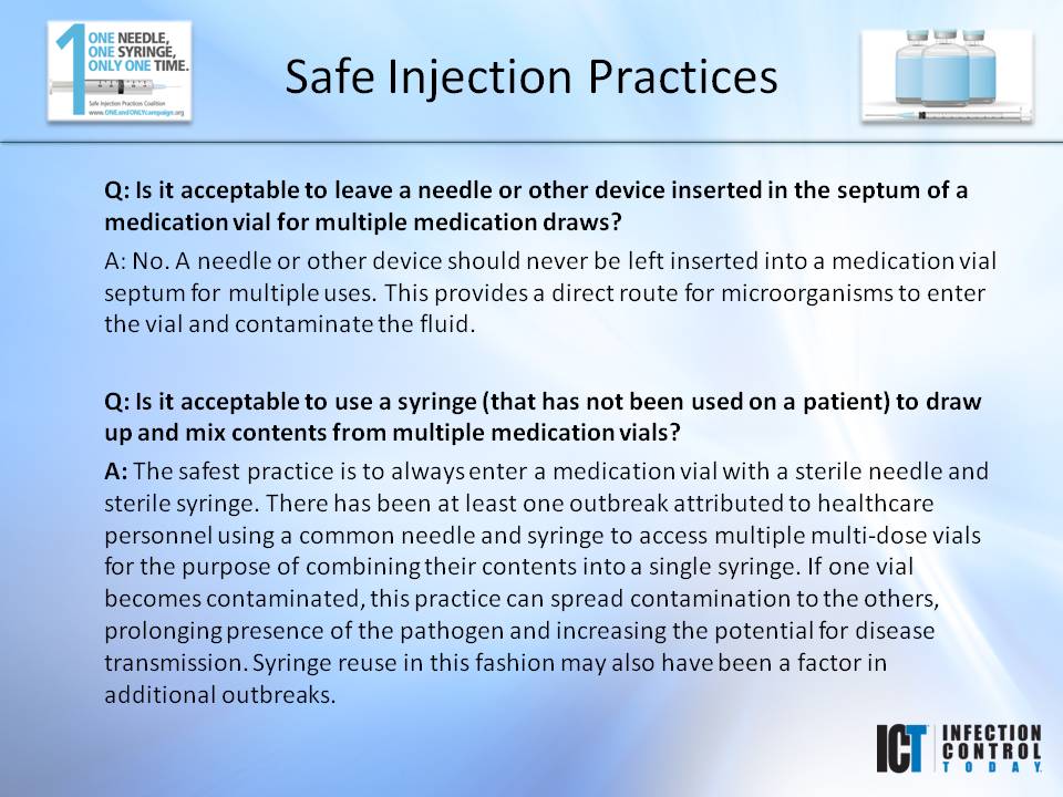 Slide Show: Safe Injection Practices