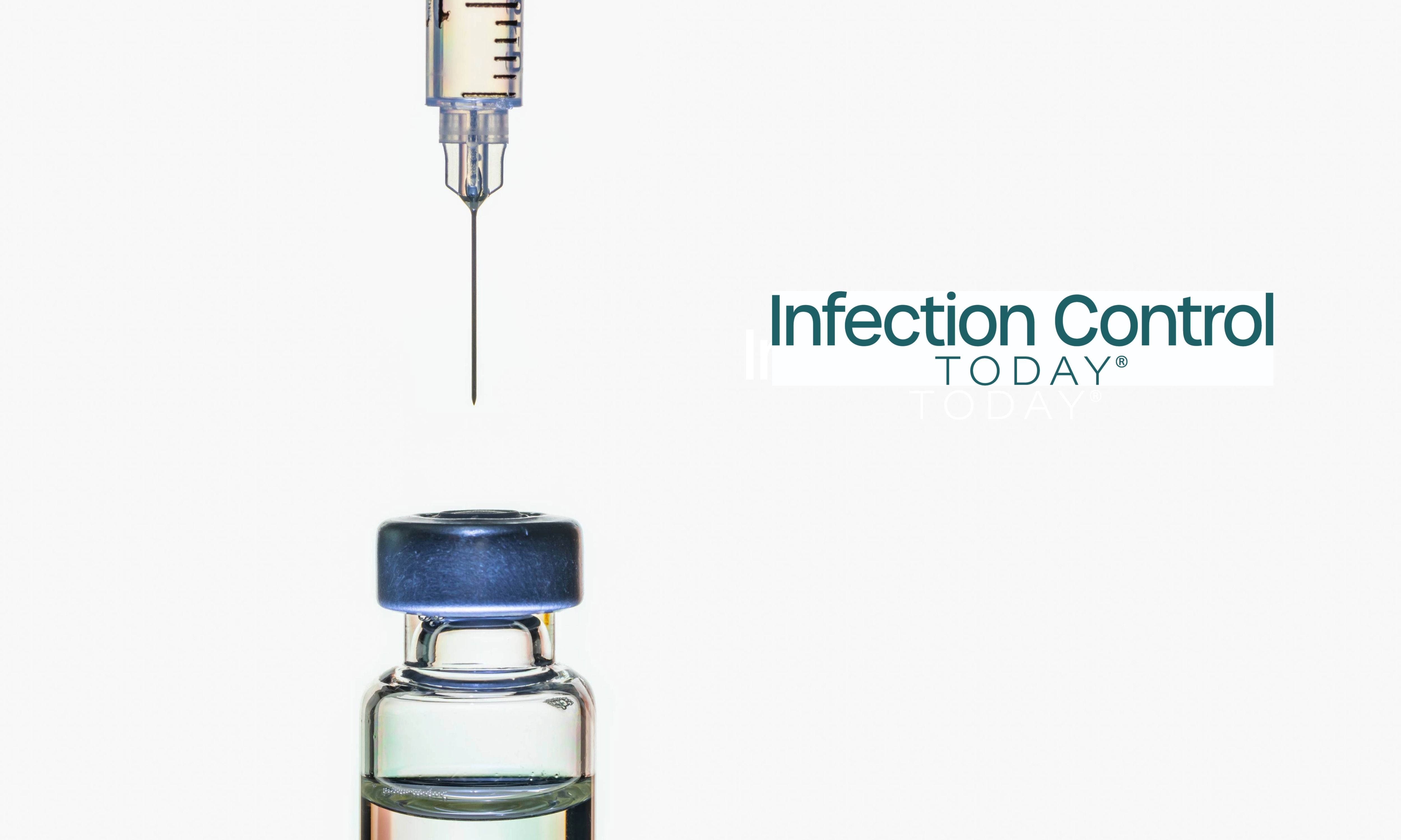 A syringe with the needle point to the vaccine vial on the white background (Adobe Stock 225352256 by phichak)