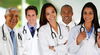 Diverse Health Care Workers smiling