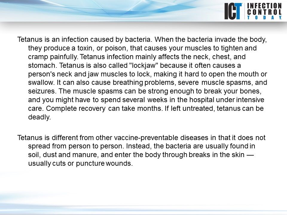 Slide Show Tetanus Infection