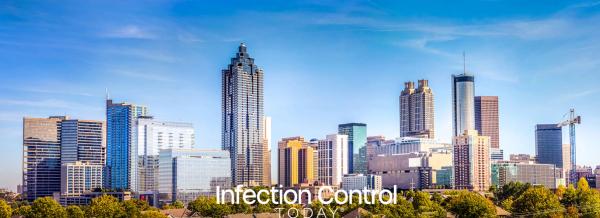 Downtown Atlanta Skyline showing several prominent buildings and hotels under a blue sky. (Adobe Stock 207330168 by Anthony)
