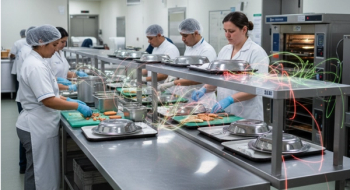 Hospital cafeteria  (Gemeni AI-generated image by author)