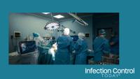 A brightly lit Hospital operating room, a surgical team wearing gowns and masks.  (Adobe Stock 1790696595 by Damian)