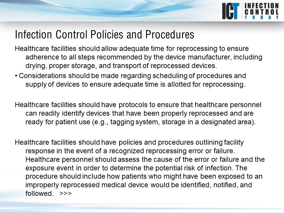 Slide Show Sterile Processing Best Practices Infection Control Today