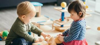 Small children playing
