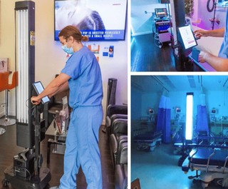 UV-C Robots by OhmniLabs. (Photo from OhmniLabs website.)