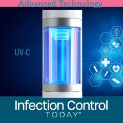  Futuristic UV Sanitizer with Sleek Design on a white background.  (Adobe Stock 1375983522 by Napa)