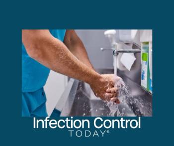 Male doctor washes his hands before a surgery operation before entering an operating room  (Adobe Stock 394959548 by Roman)