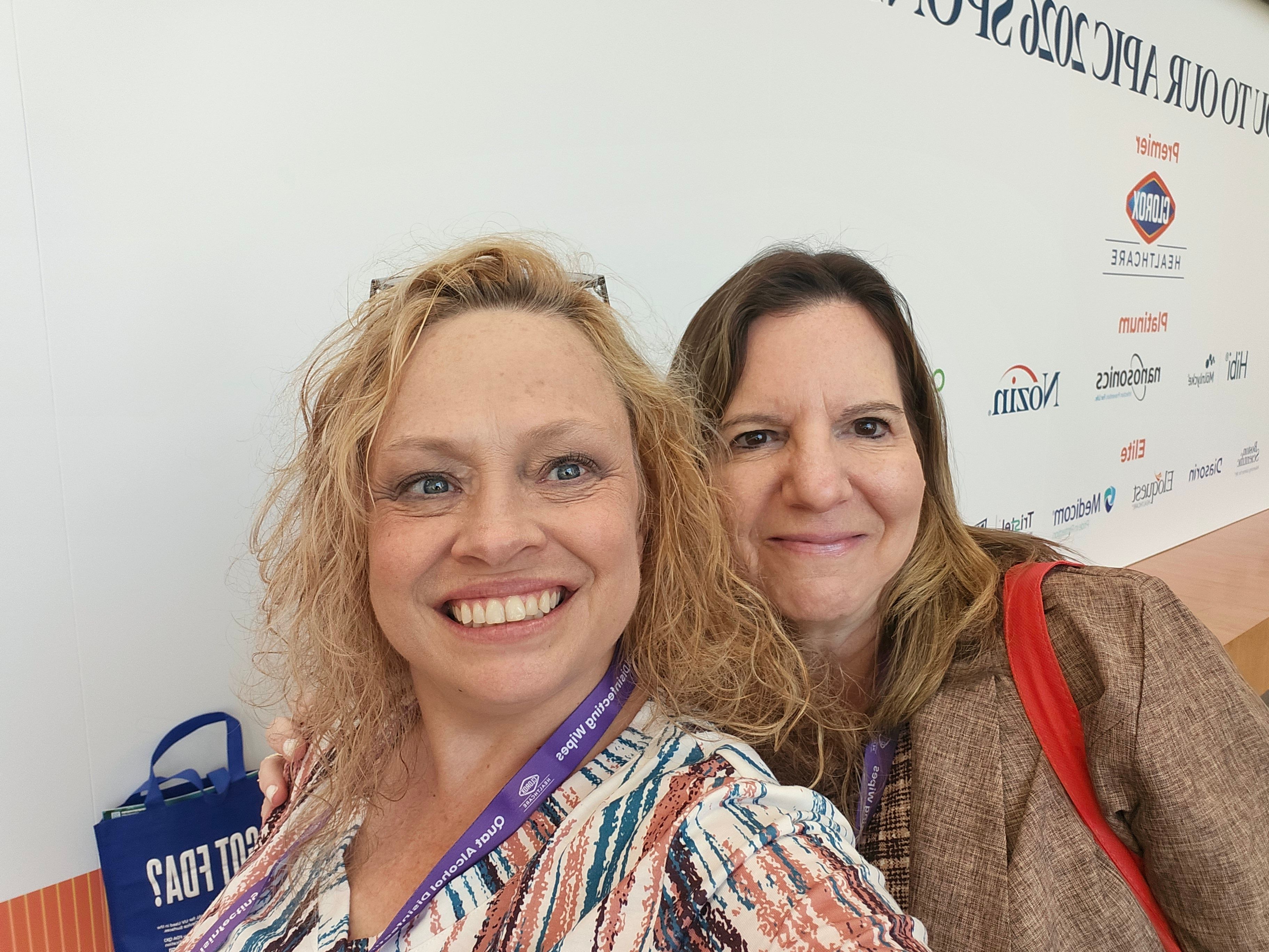 Mary L. Prinzivalli, DHSc, RN, CPHQ, CIC, LTC-CIP and Tori Whitacre Martonicz, MA, at APIC26 (Image Credit: Tori Whitacre Martonicz)