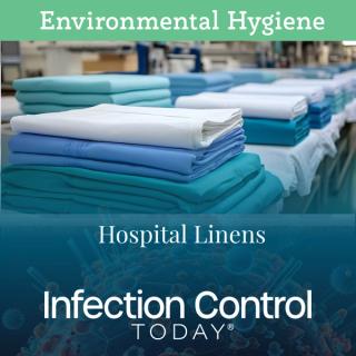 Neatly Stacked Hospital Linen, Clean Fabric in Turquoise, White, and Blue Hues. Created by AI.  (Adobe Stock 1103251410 by HQAsset)