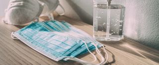 masks and hand sanitizer