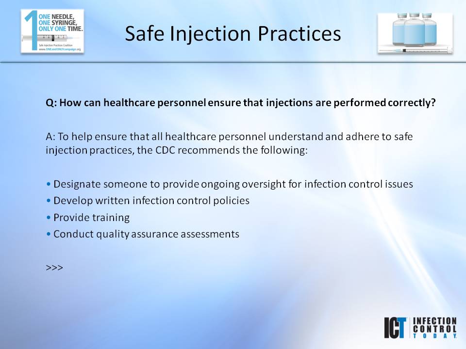 Slide Show: Safe Injection Practices