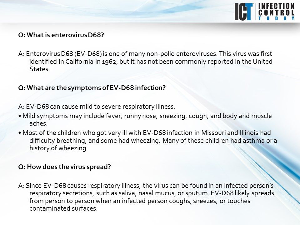 Slide Show: Primer on Enterovirus D68