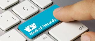 Computer with medical records key