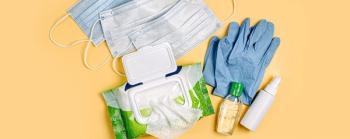 masks and medical gloves