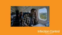 An ill gentleman on a plane. (Image credit: Author with AI)