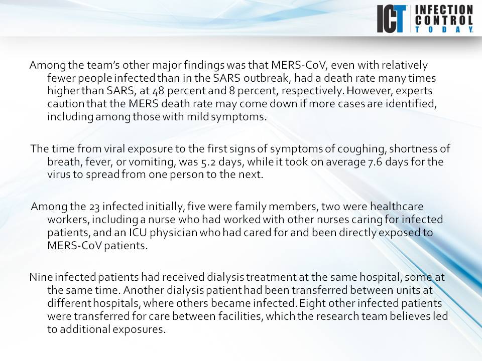 Slide Show Updated Mers Cov Guidelines Slide Show Updated Mers Cov Guidelines