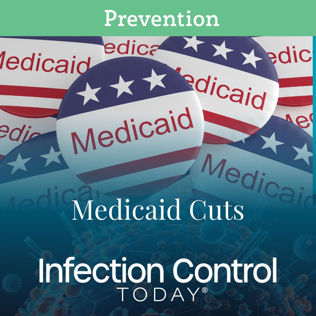 Pile of Medicaid Buttons with US flag.  (Adobe Stock 235791730 by cbies)