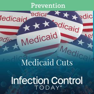 Pile of Medicaid Buttons with US flag. (Adobe Stock 235791730 by cbies)
