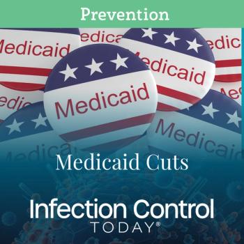 Pile of Medicaid Buttons with US flag. (Adobe Stock 235791730 by cbies)