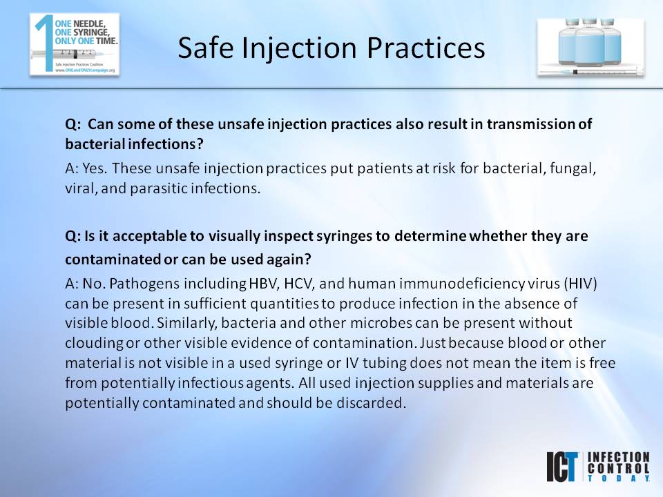 Slide Show: Safe Injection Practices