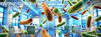 Microscopic view of antibiotic-resistant bacteria and microbes spreading on hospital surfaces. (Adobe Stock 847373415 by Wanlop)