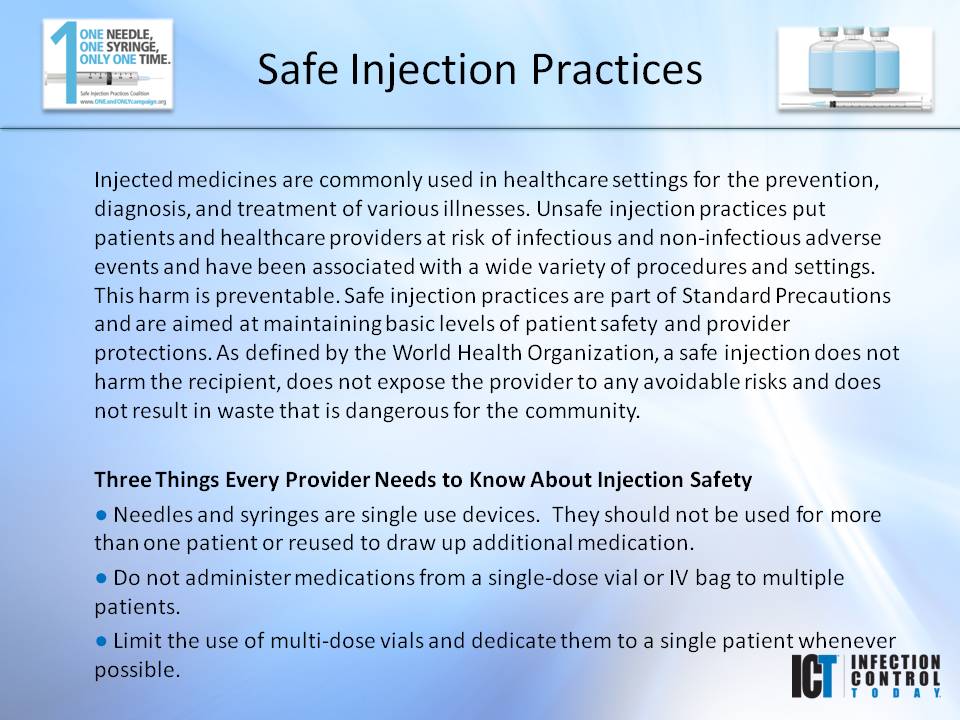Slide Show: Safe Injection Practices