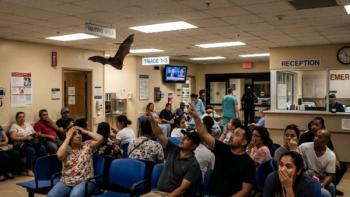 Waiting-room roulette: where the patient isn’t the only one hanging around. How 3 bat sightings can grow into a 128-patient, nine-day exposure investigation. Here’s how to be ready before one finds your facility. (Image by Brenna Doran with AI)