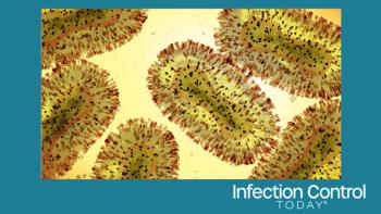 Mpox virus, a contagious pathogen, close-up  (Adobe Stock 506741558 by dottedyeti)