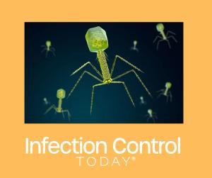 Stylized visualization of a bacteriophage (Adobe Stock 293883966 by Tatiana Shepeleva)