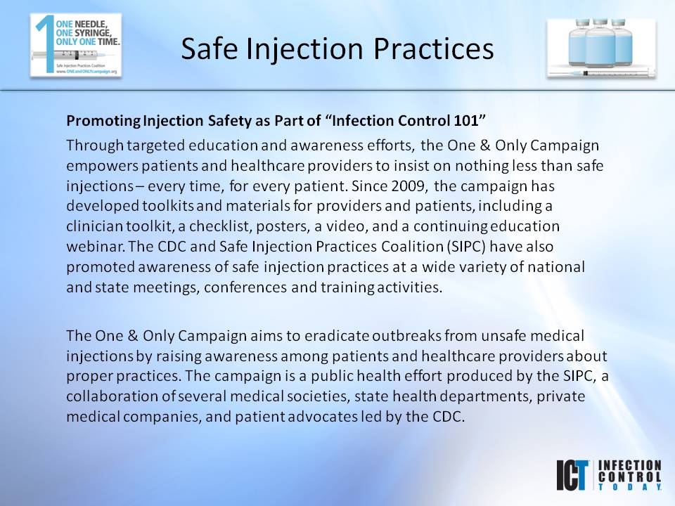 Slide Show: Safe Injection Practices