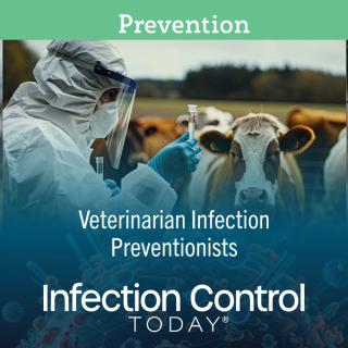 A veterinarian in a protective suit takes tests on animals on a farm.   (Adobe Stock 829620654 by Яна Ерік Татевосян)